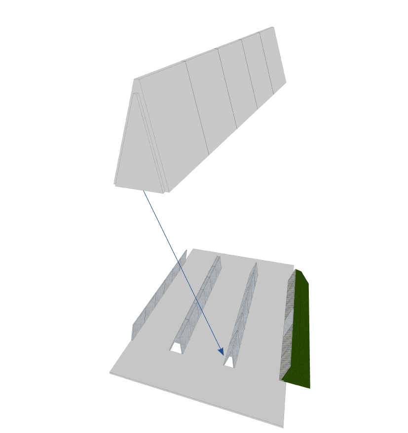 Konstruktionsdarstellung A-Wandelement