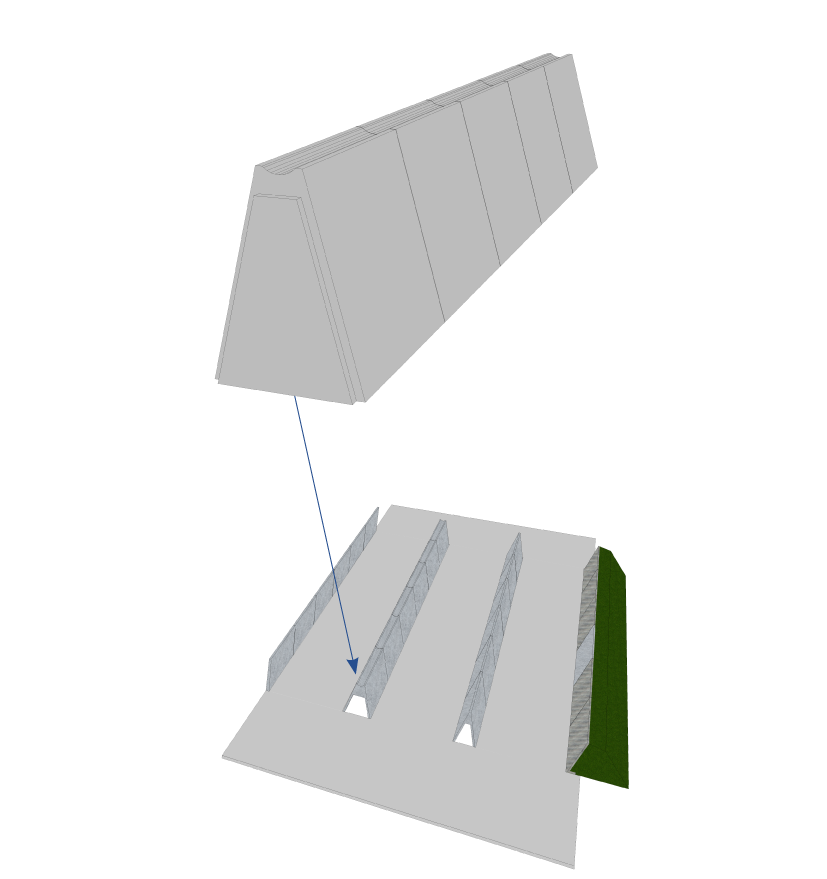 Konstruktionsdarstellung AW-Wandelement