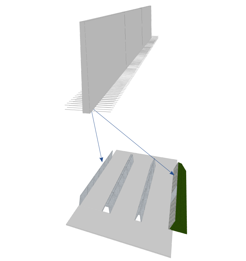 Konstruktionsdarstellung I-Wandelement