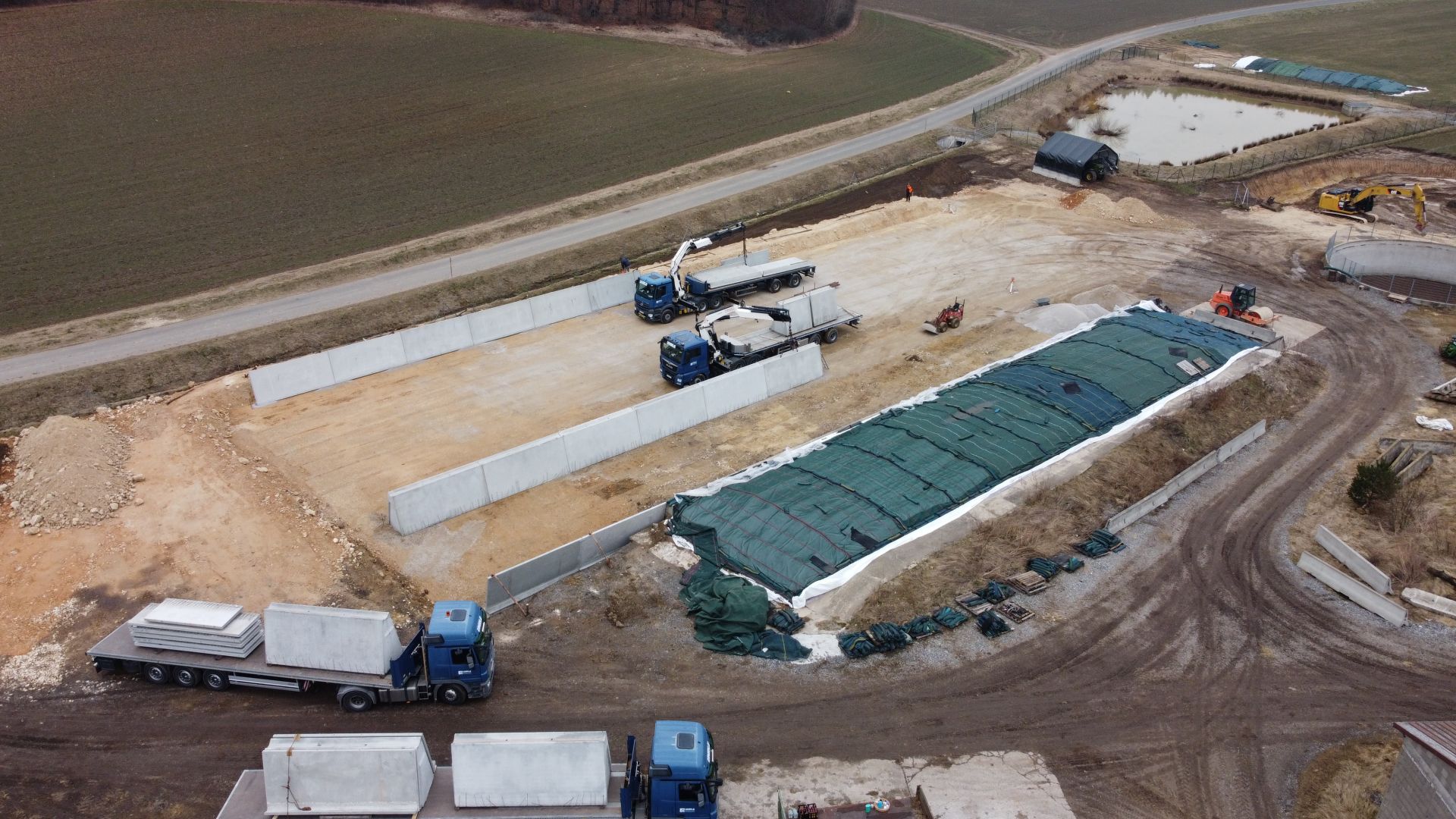 UHRLE Fahrsilo Betonfertigteile Großanlage
