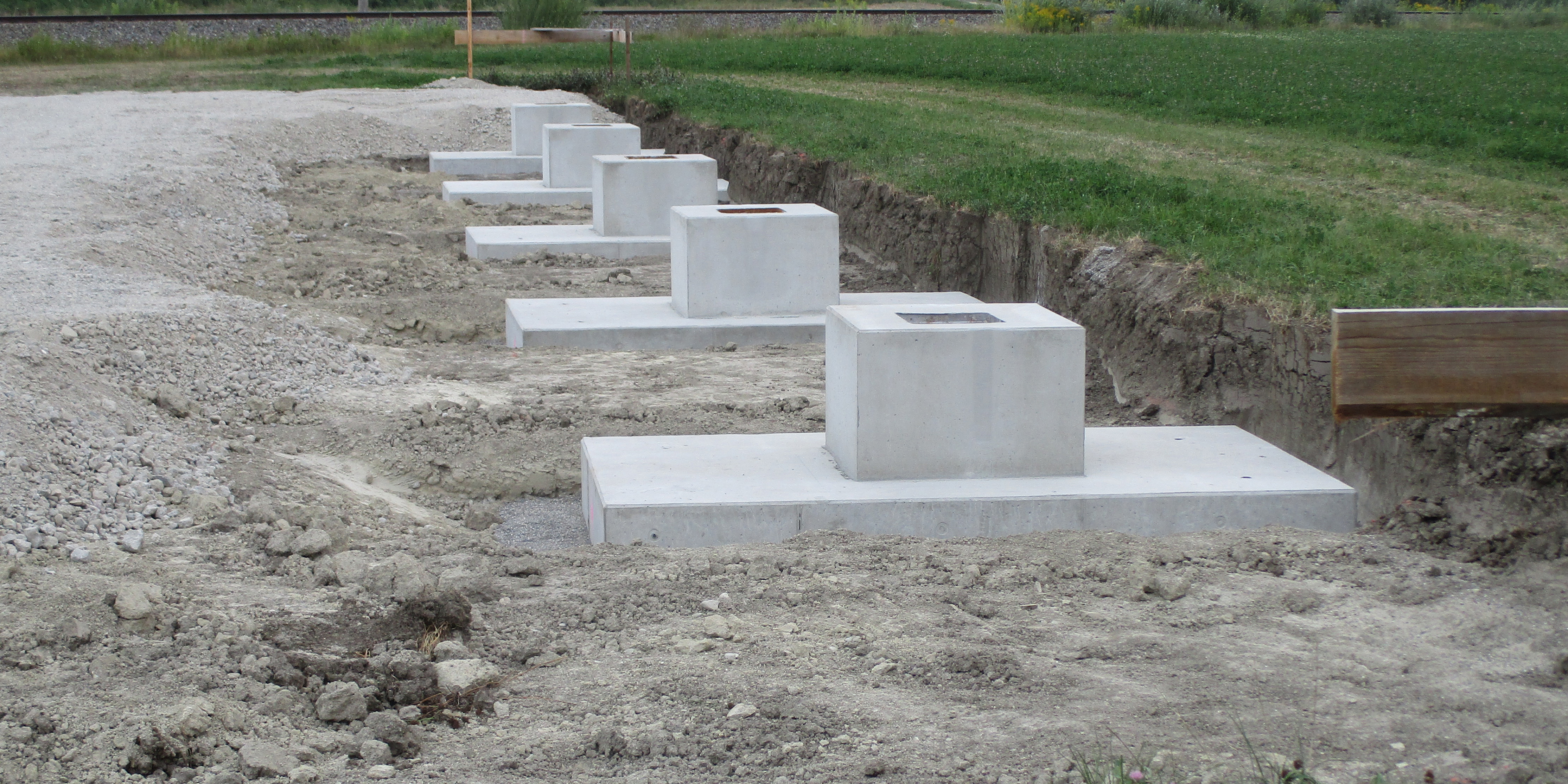 Setzen eines Köcherfundaments